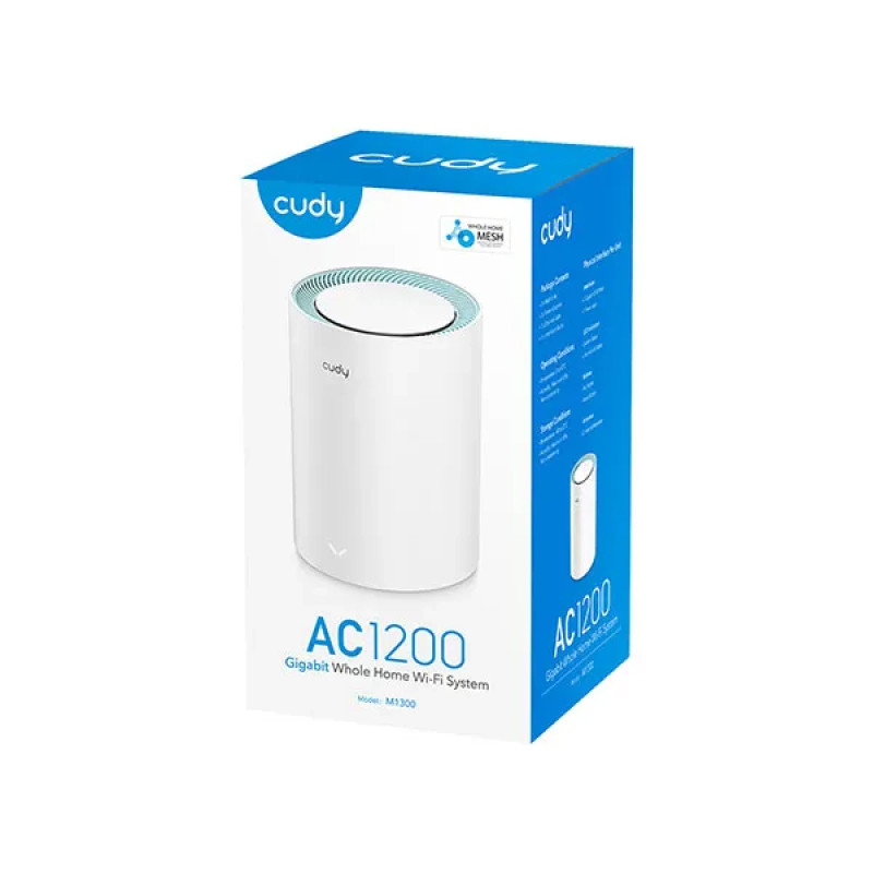Cudy M1300 AC1200 Mesh Router (1-Pack) – Dual‑Band, Gigabit Speeds, Easy Mesh Setup