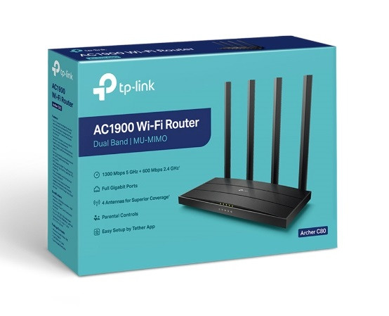 TP-Link Archer C80 AC1900 Dual-Band Gigabit WiFi Router